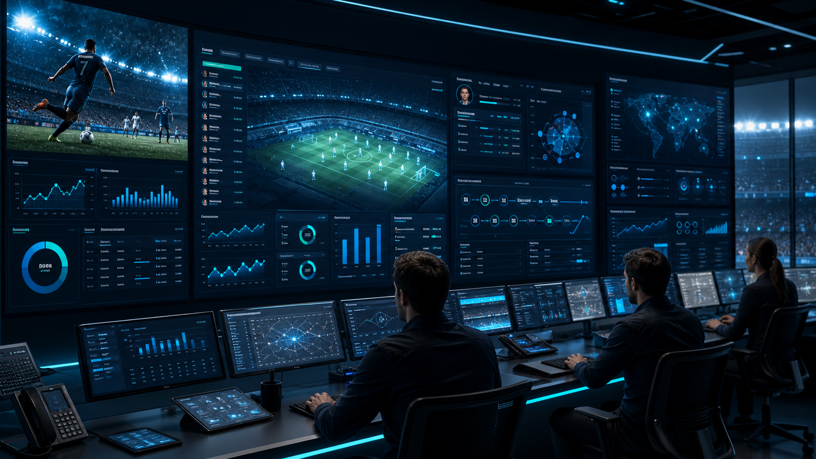 Modern sports prediction platform dashboard showing analytics, leaderboards, CRM workflows, and operational controls
